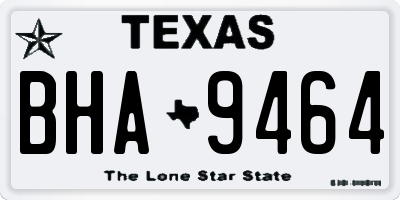 TX license plate BHA9464