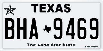 TX license plate BHA9469