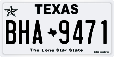 TX license plate BHA9471