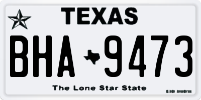 TX license plate BHA9473