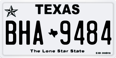 TX license plate BHA9484