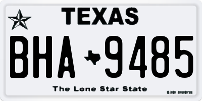 TX license plate BHA9485