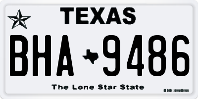 TX license plate BHA9486