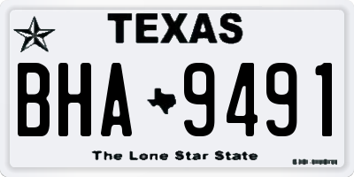 TX license plate BHA9491