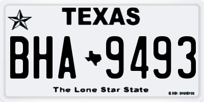 TX license plate BHA9493