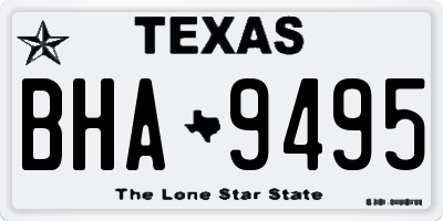 TX license plate BHA9495