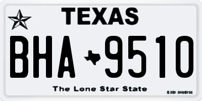 TX license plate BHA9510