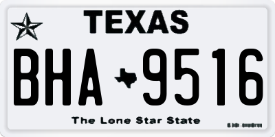 TX license plate BHA9516