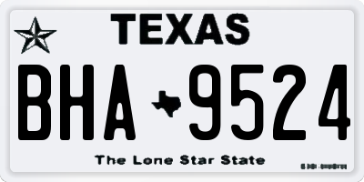 TX license plate BHA9524