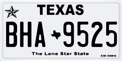 TX license plate BHA9525