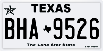 TX license plate BHA9526