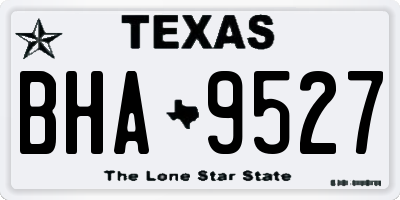 TX license plate BHA9527