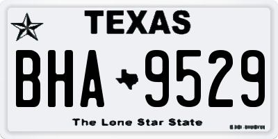 TX license plate BHA9529