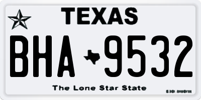 TX license plate BHA9532