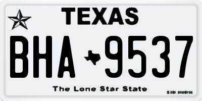 TX license plate BHA9537