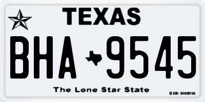 TX license plate BHA9545