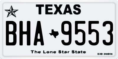 TX license plate BHA9553