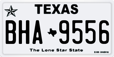 TX license plate BHA9556