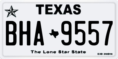 TX license plate BHA9557