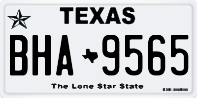 TX license plate BHA9565