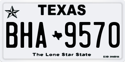 TX license plate BHA9570
