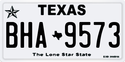 TX license plate BHA9573