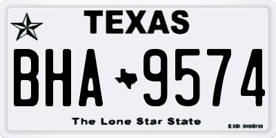 TX license plate BHA9574