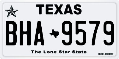 TX license plate BHA9579