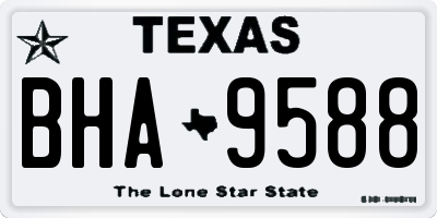 TX license plate BHA9588