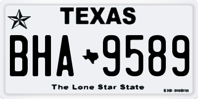 TX license plate BHA9589