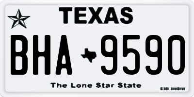 TX license plate BHA9590