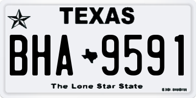 TX license plate BHA9591