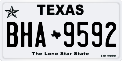 TX license plate BHA9592