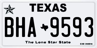 TX license plate BHA9593