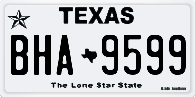 TX license plate BHA9599