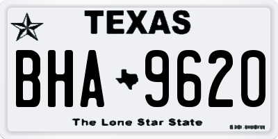 TX license plate BHA9620