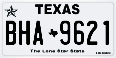 TX license plate BHA9621