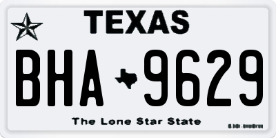 TX license plate BHA9629