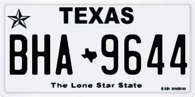 TX license plate BHA9644