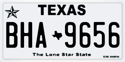 TX license plate BHA9656