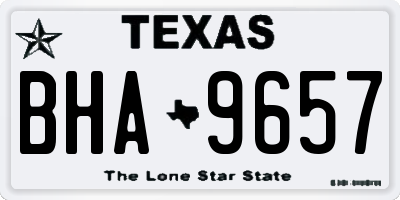TX license plate BHA9657