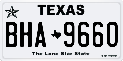 TX license plate BHA9660