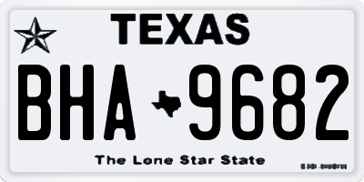 TX license plate BHA9682