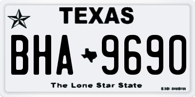 TX license plate BHA9690