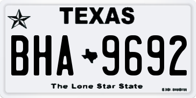TX license plate BHA9692