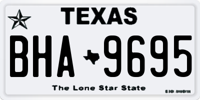 TX license plate BHA9695