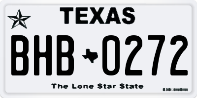 TX license plate BHB0272