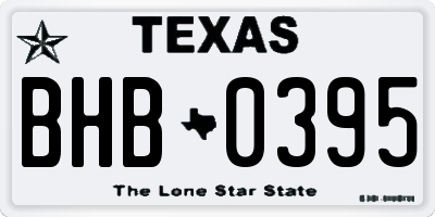 TX license plate BHB0395