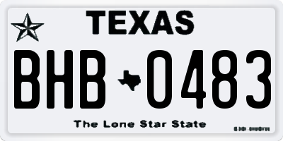 TX license plate BHB0483