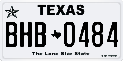 TX license plate BHB0484